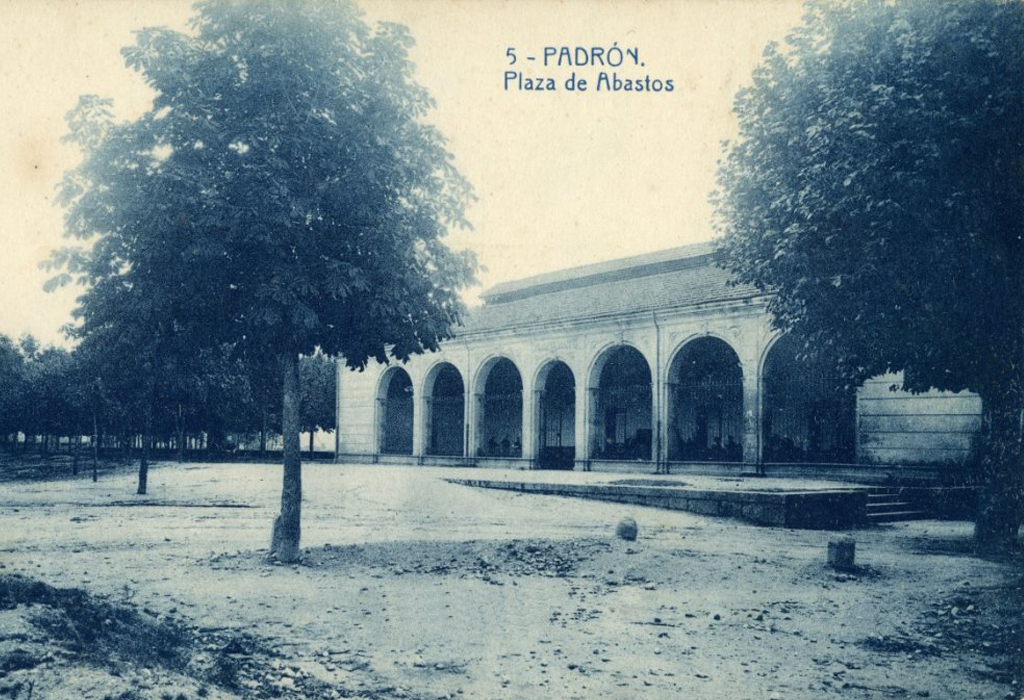 Plaza de Abastos de Padrón, postal histórica